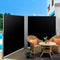 Instahut 2X6M Retractable Side Awning Garden Patio Shade Screen Panel Black - Coll Online