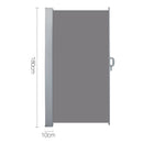 Instahut Retractable Side Awning Shade 1.8 x 3m - Grey - Coll Online