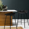 Artiss Set of 2 Metal Bar Stools - Black - Coll Online