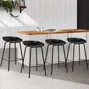 Artiss Set of 4 Metal Bar Stools - Black