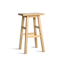 Artiss Set of 2 Wooden Backless Bar Stools - Natural - Coll Online