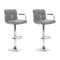 Artiss Set of 2 Bar Stools Gas lift Swivel - Steel and Grey