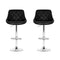 Artiss Set of 2 Bar Stools PU Leather Diamond Style - Black