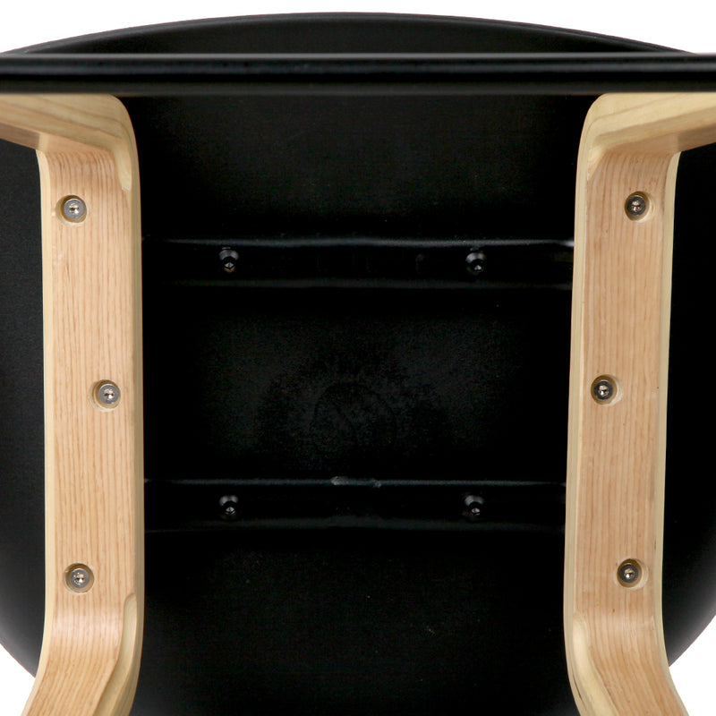 Artiss Set of 2 Wooden Backless Bar Stools - Black - Coll Online