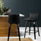 Artiss Set of 2 Wooden Bar Stool - Black - Coll Online