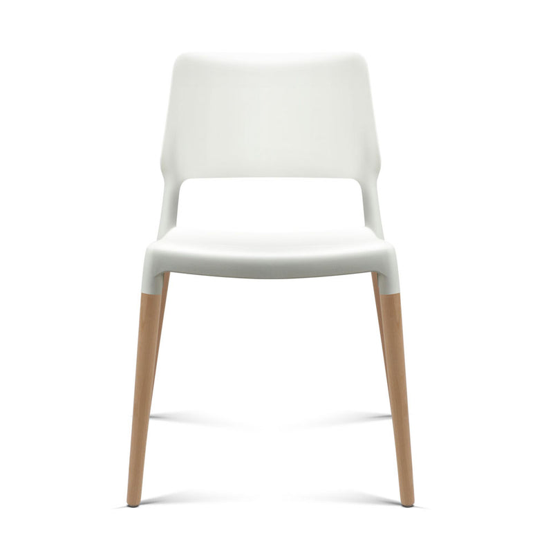 Artiss Set of 4 Wooden Stackable Dining Chairs - White - Coll Online
