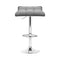 Artiss Set of 2 Fabric Bar Stools Swivel Bar Stools- Grey Chrome