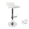 Artiss Set of 2 PU Leather Bar Stools - White - Coll Online
