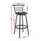 Artiss Set of 2 PU Leather Bar Stools - Black and Steel