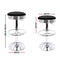 Artiss Set of 2 Backless PU Leather Bar Stools - Black and Chrome