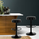Artiss 2x Kitchen Bar Stools Gas Lift Bar Stool Chairs Swivel Barstools Black - Coll Online