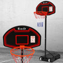 Everfit 2.1M Adjustable Portable Basketball Stand Hoop System Rim Black - Coll Online