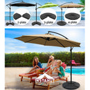 Instahut Outdoor Umbrella Stand 4 x Base Pod Plate Sand/Water Patio Cantilever Fanshaped - Coll Online