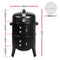 Grillz 3-in-1 Charcoal BBQ Smoker - Black - Coll Online