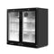 Devanti Bar Fridge 2 Glass Door Commercial Display Freeer Drink Beverage Cooler Black - Coll Online