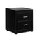 Artiss PVC Leather Bedside Table - Black - Coll Online