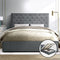 Artiss Double Full Size Gas Lift Bed Frame Base With Storage Mattress Grey Fabric VILA - Coll Online