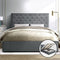 Artiss Queen Size Gas Lift Bed Frame Base With Storage Mattress Grey Fabric VILA - Coll Online