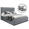 Artiss Bed Frame Double Full Size Gas Lift Base With Storage Grey Fabric TIYO - Coll Online