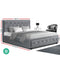 Artiss Bed Frame Double Full Size Gas Lift Base With Storage Grey Fabric TIYO - Coll Online