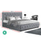 Artiss TIYO King Size Gas Lift Bed Frame Base With Storage Mattress Grey Fabric - Coll Online
