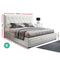Artiss TIYO King Size Gas Lift Bed Frame Base With Storage Mattress White Leather - Coll Online