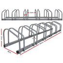 1 – 6 Bike Floor Parking Rack Instant Storage Stand Bicycle Cycling Portable Racks Silver - Coll Online