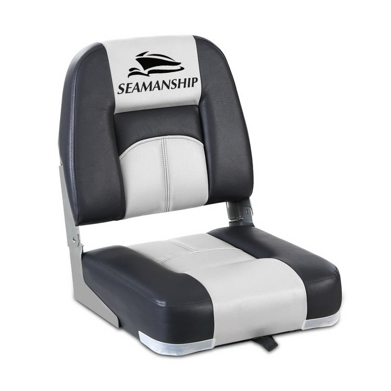 Seamanship 2X Folding Boat Seats Seat Marine Seating Set Swivels All Weather - Coll Online