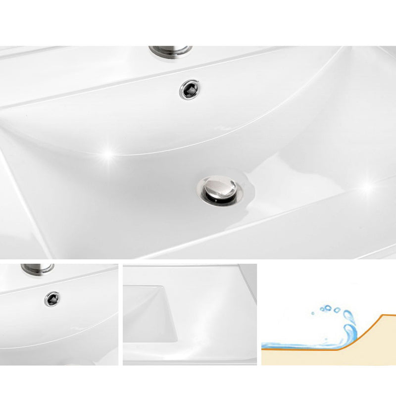 Cefito 600mm Bathroom Vanity Cabinet Unit Wash Basin Sink Storage Freestanding White - Coll Online