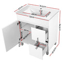 Cefito 750mm Bathroom Vanity Cabinet Unit Wash Basin Sink Storage Freestanding White - Coll Online