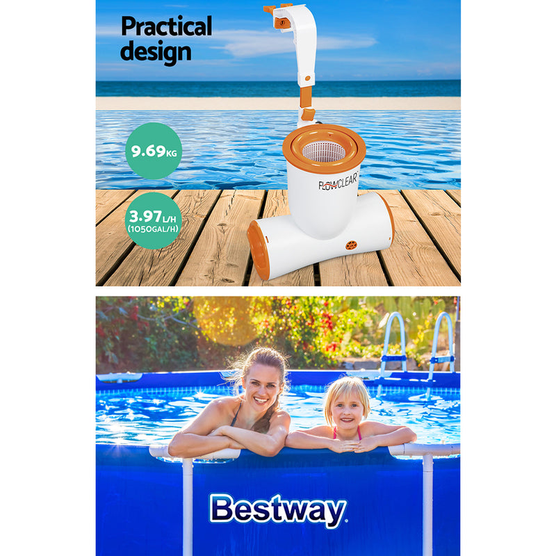 Bestway Skimatic Filter Pump Skimmer Combo Surface Skimmer Flowclear 3,947L/H