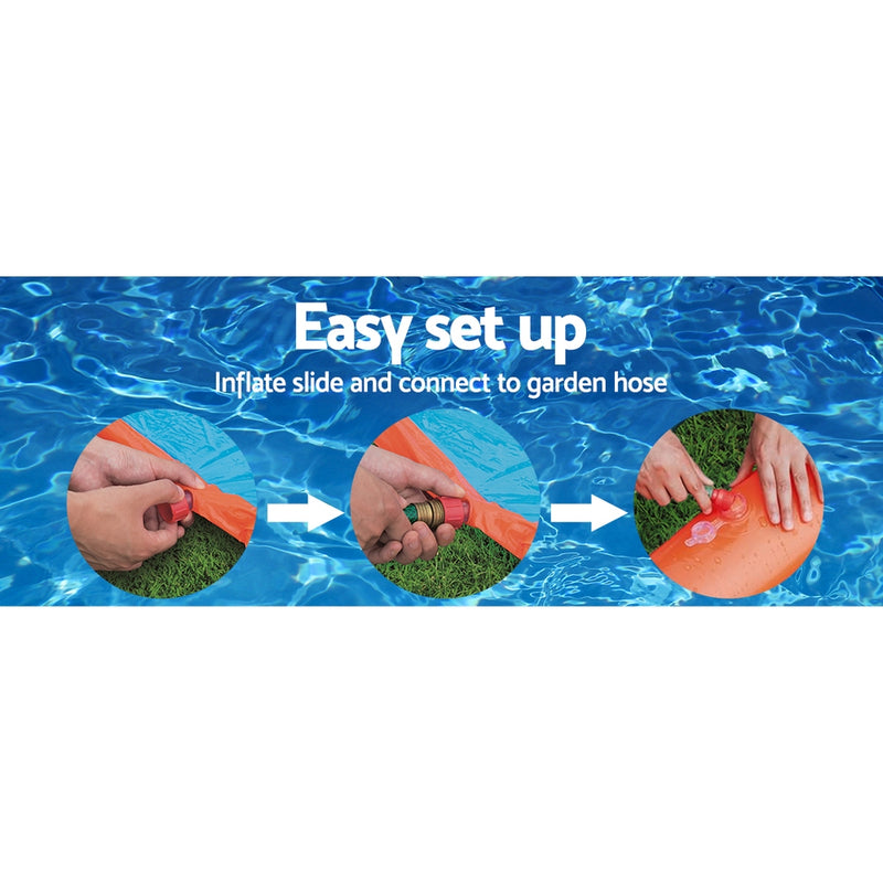 Bestway Inflatable Water Slip And Slide Single Kids Splash Toy Outdoor 5.49M - Coll Online