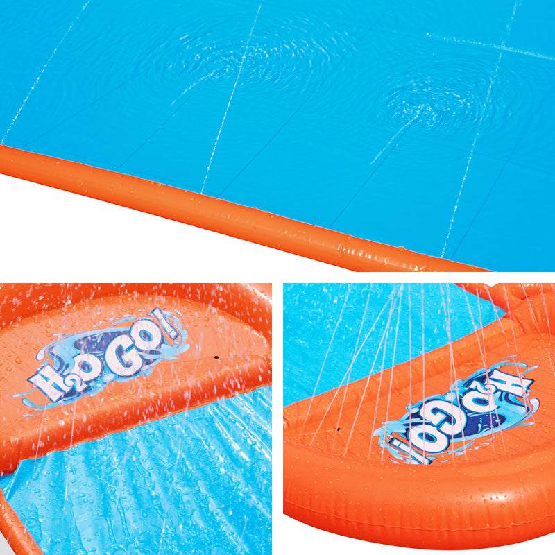 Bestway Inflatable Water Slip And Slide Single Kids Splash Toy Outdoor 4.88M