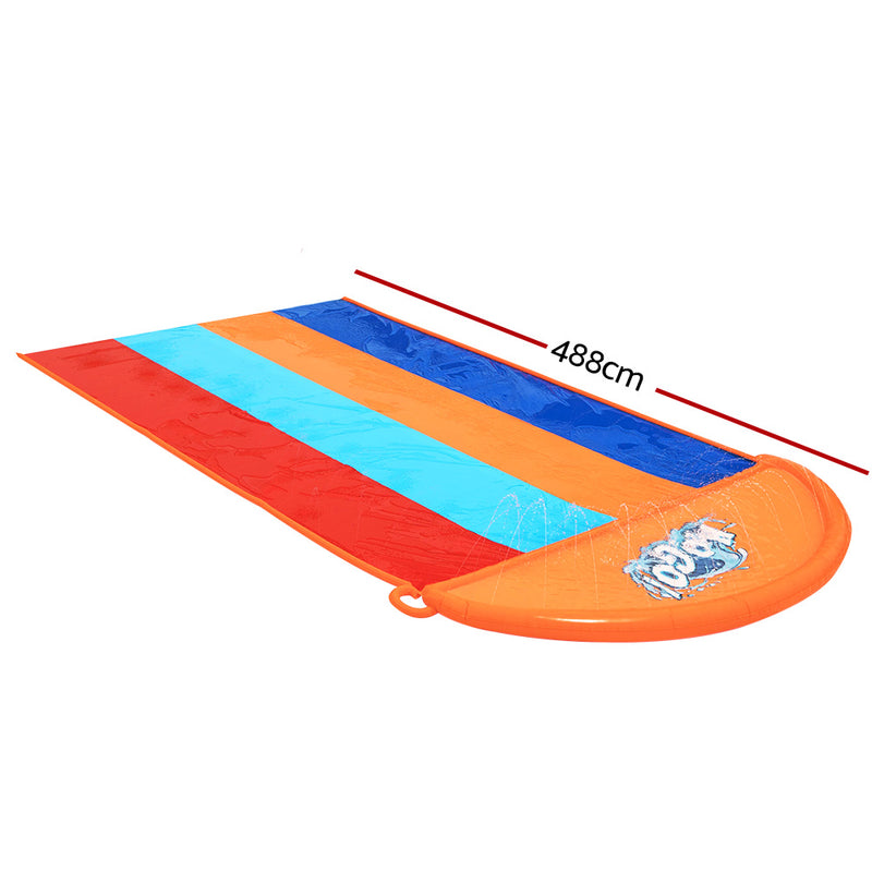 Bestway Water Slip And Slide Kids Inflatable Splash Toy Quadruple 4.88M - Coll Online