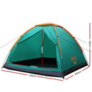 Bestway Camping Tent Family Hiking Canvas Beach Tent Three Person - Coll Online