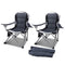 Set of 2 Portable Folding Camping Armchair - Grey - Coll Online