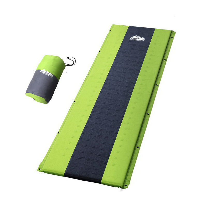 Weisshorn Self Inflating Mattress Camping Sleeping Mat Air Bed Pad Single Green - Coll Online