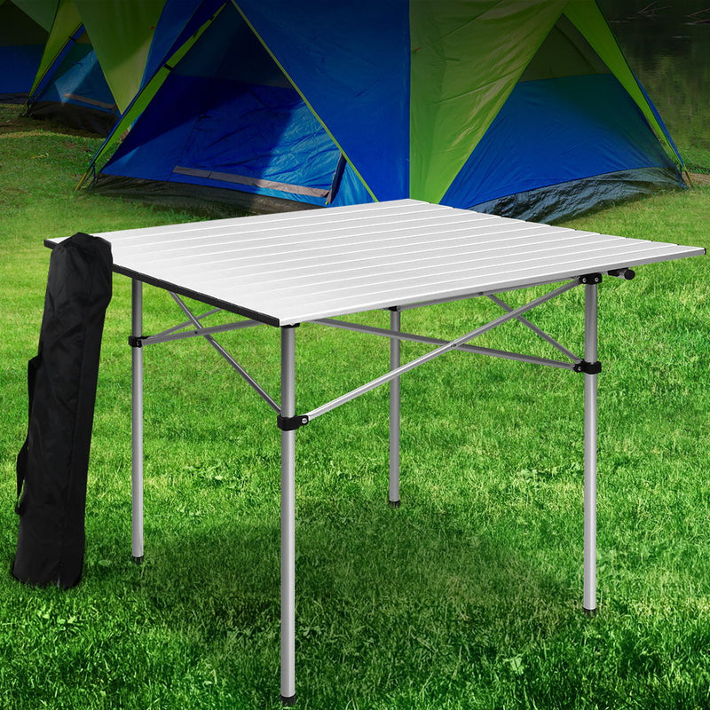 Weisshorn Portable Roll Up Folding Camping Table - Coll Online