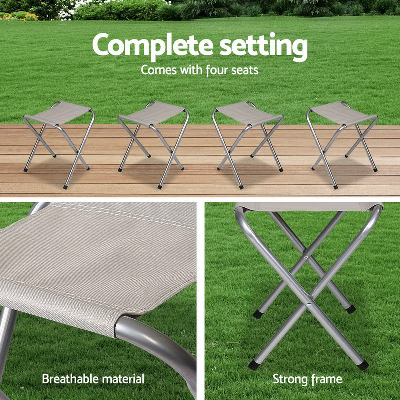 Portable Folding Camping Table and Chair Set 120cm - Coll Online