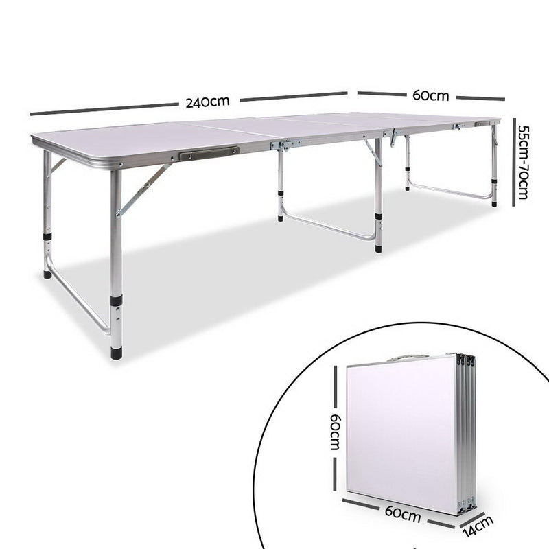 Portable Folding Camping Table 240cm - Coll Online