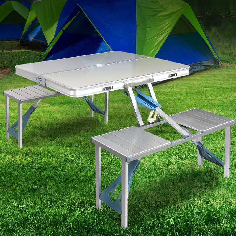 Portable Folding Camping Table and Chair Set 85cm - Coll Online