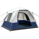 Weisshorn 4 Person Canvas Camping Tent - Navy & Grey - Coll Online