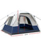 Weisshorn 4 Person Canvas Camping Tent - Navy & Grey - Coll Online