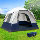 Weisshorn 4 Person Canvas Camping Tent - Navy & Grey - Coll Online