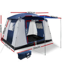 Weisshorn 6 Person Dome Camping Tent - Navy and Grey - Coll Online