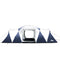 Weisshorn 12 Person Canvas Dome Camping Tent - Navy & Grey - Coll Online
