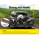 Giantz Motorcycle Carrier 2 Arms Rack Ramp Motorbike Dirt Bike 2"Hitch Towbar - Coll Online