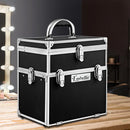 Embellir Portable Cosmetic Beauty Makeup Carry Case with Mirror - Black - Coll Online
