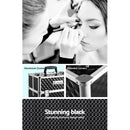 Embellir Portable Cosmetic Beauty Makeup Case - Diamond Black - Coll Online