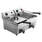 Devanti Commercial Electric Deep Fryer Twin Frying Basket Chip Cooker Countertop - Coll Online